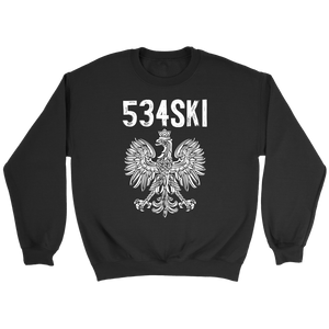 534SKI Wisconsin Polish Pride - Crewneck Sweatshirt / Black / S - Polish Shirt Store