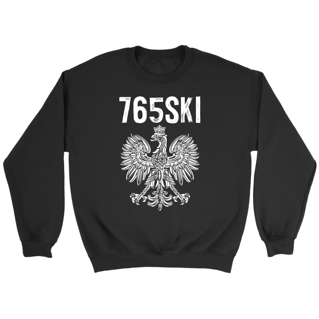 765SKI Indiana Polish Pride T-shirt teelaunch Crewneck Sweatshirt Black S