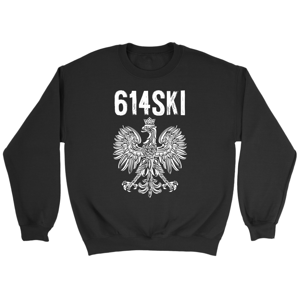 Columbus Ohio - 614 Area Code - Polish Pride T-shirt teelaunch Crewneck Sweatshirt Black S
