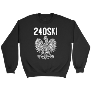 Maryland Area Code 240 Polish Pride - Crewneck Sweatshirt / Black / S - Polish Shirt Store