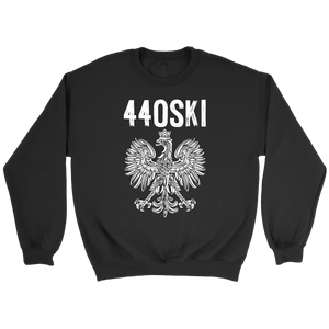 Parma Ohio - 440 Area Code - Polish Pride - Crewneck Sweatshirt / Black / S - Polish Shirt Store