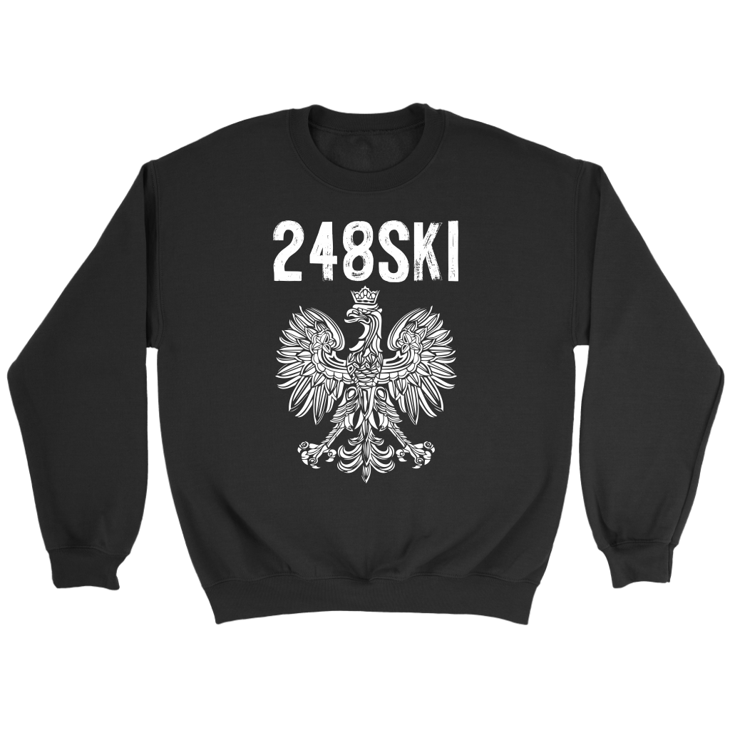Oakland County Michigan Polish Pride T-shirt teelaunch Crewneck Sweatshirt Black S