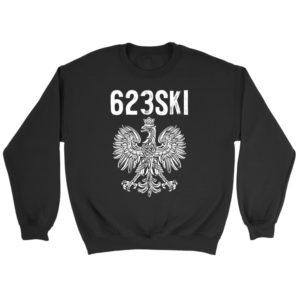 623SKI Arizona Polish Pride T-shirt teelaunch Crewneck Sweatshirt Black S