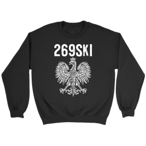 Michigan Polish Pride - Area Code 269 - Crewneck Sweatshirt / Black / S - Polish Shirt Store