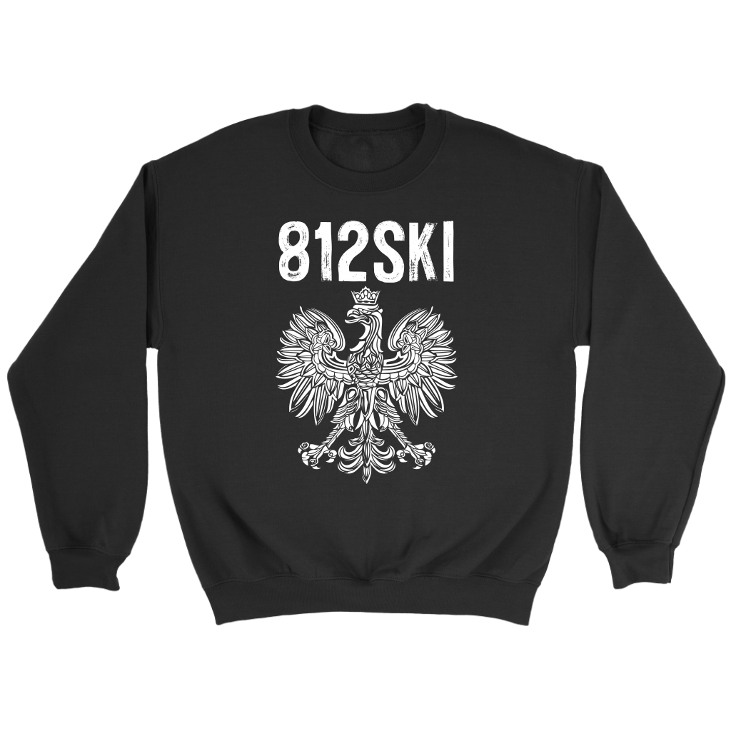 812SKI Indiana Polish Pride T-shirt teelaunch Crewneck Sweatshirt Black S