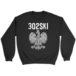 302SKI Delaware Polish Pride - Crewneck Sweatshirt / Black / S - Polish Shirt Store