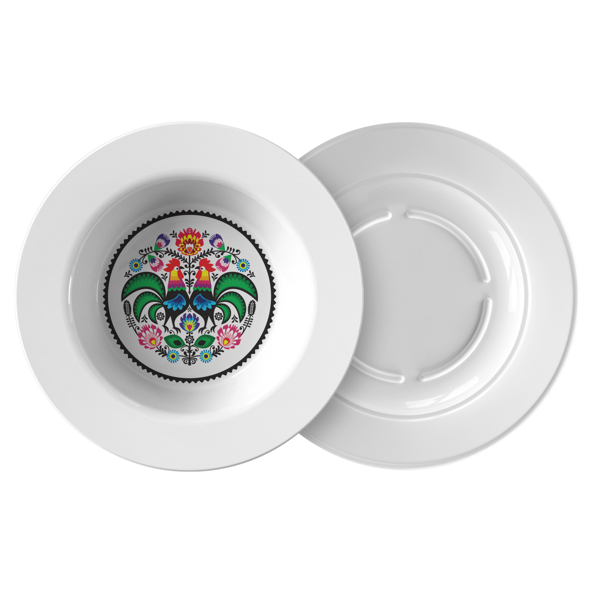 Polish Wycinanki Rooster Design Bowl Dinnerware teelaunch   