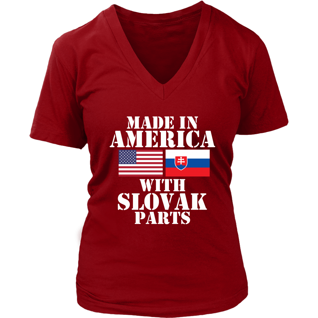 Made In America With Slovak Parts T-Shirt T-shirt teelaunch   