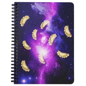Funny Space Pierogi Spiral Bound Notebook - Spiral Notebook - Polish Shirt Store