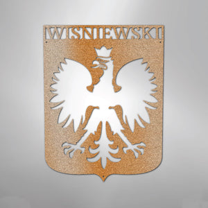 Polish Eagle Monogram Steel Sign - Copper / 12" - Polish Shirt Store